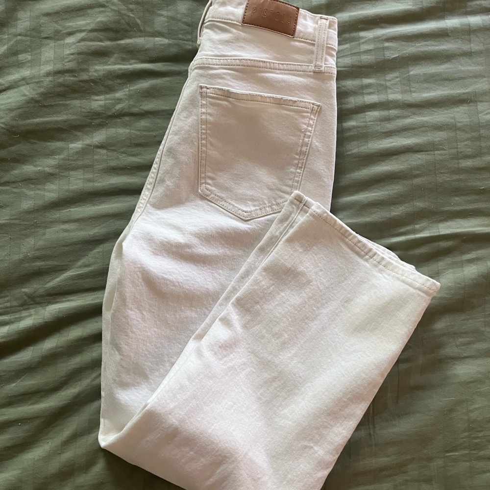 Pistola Women's White Straight Leg Jeans